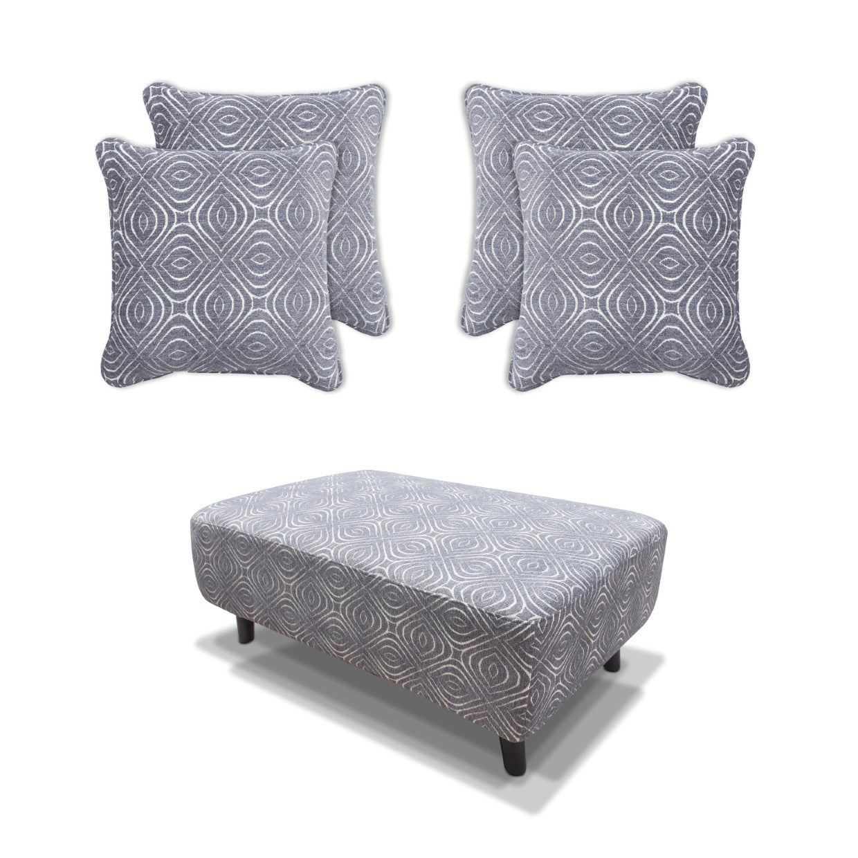 Poppy Footstool & 4 Cushions