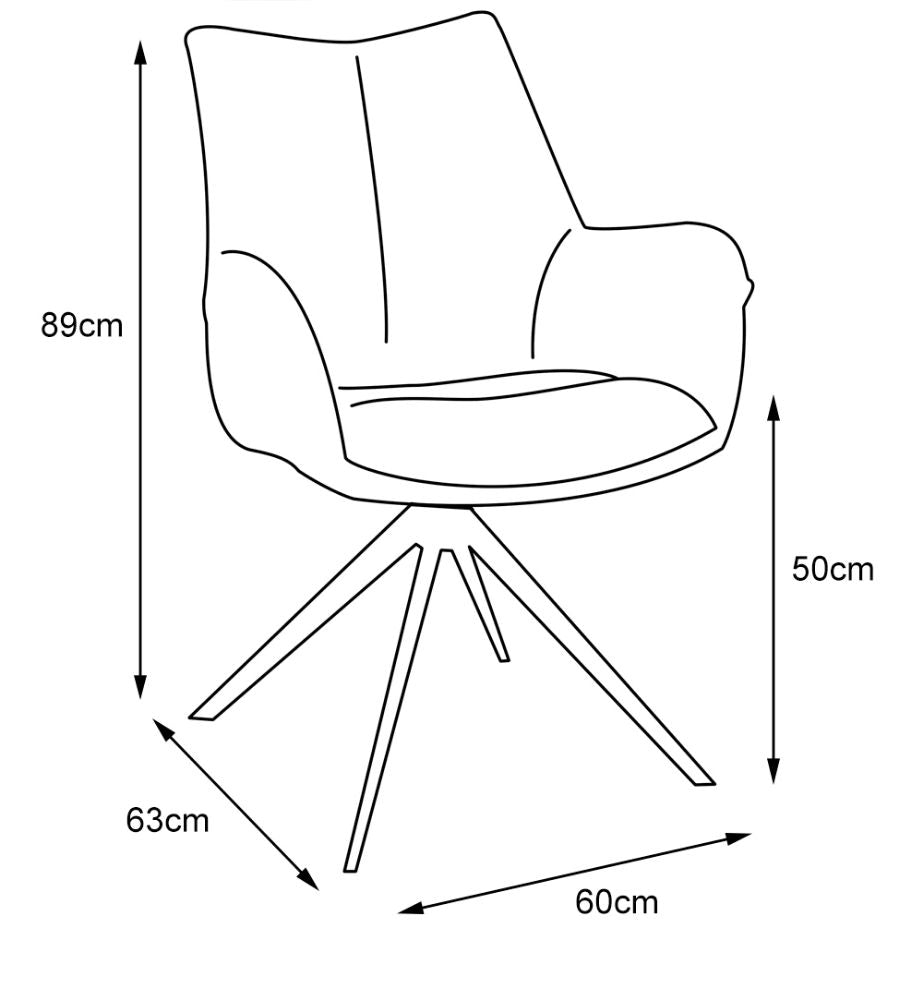 Arco Swivel Arm Chair