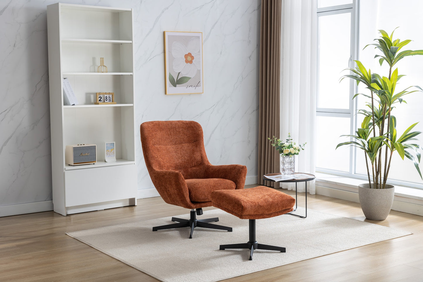 Isla Swivel Recliner with Footstool