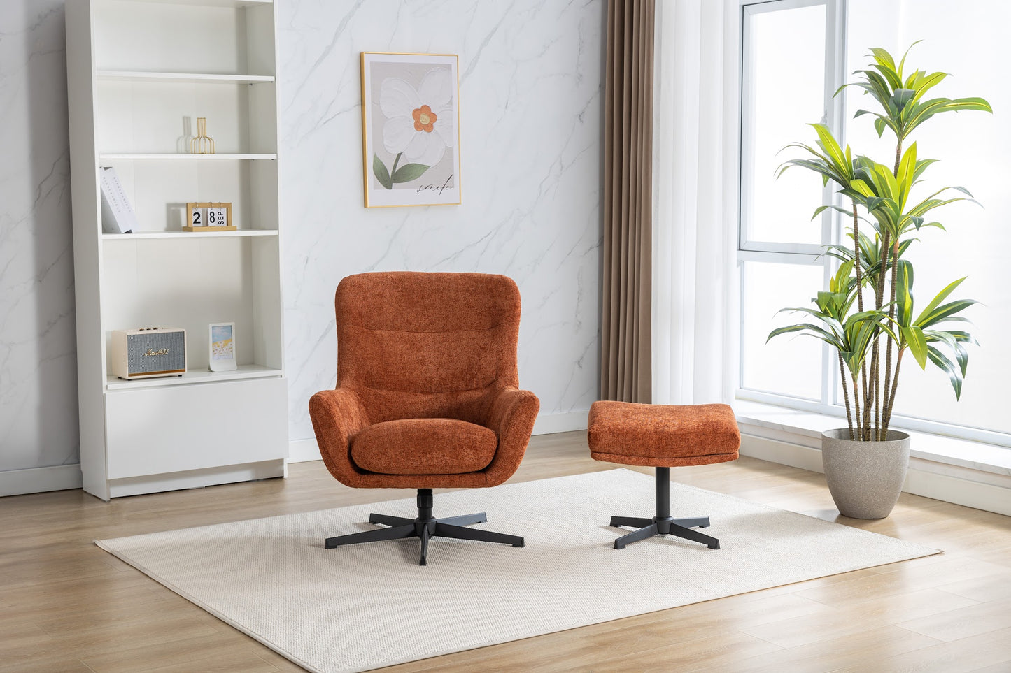 Isla Swivel Recliner with Footstool