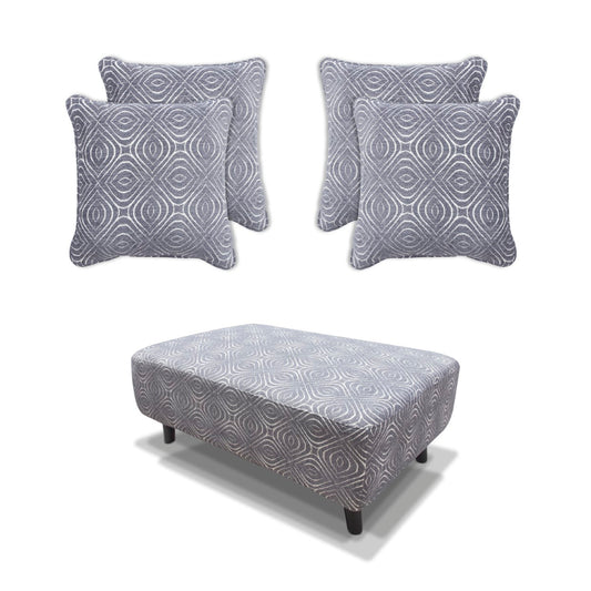 Poppy Footstool & 4 Cushions