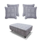 Poppy Footstool & 4 Cushions