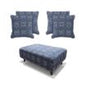 Poppy Footstool & 4 Cushions