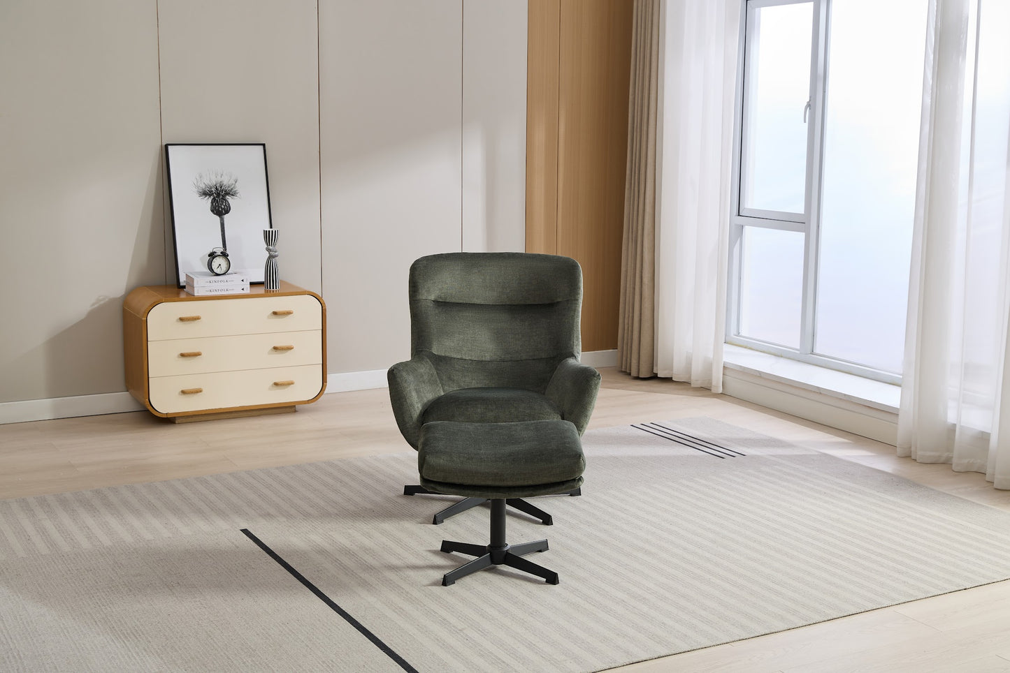 Isla Swivel Recliner with Footstool