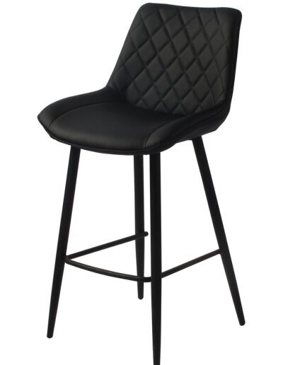 Silvia Bar Stool - Black Legs