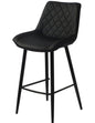 Silvia Bar Stool - Black Legs