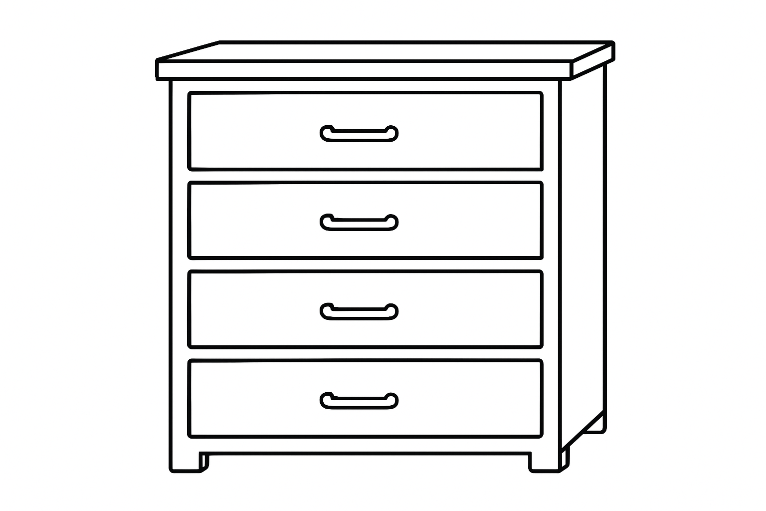 outline clip art bedroom drawers